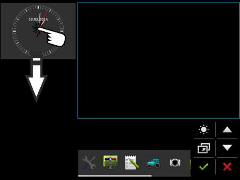 doplňkovými okny: Aplikace se zobrazí v doplňkovém okně: 1. Ukazováčkem přesunete ikonu aplikace dolů.