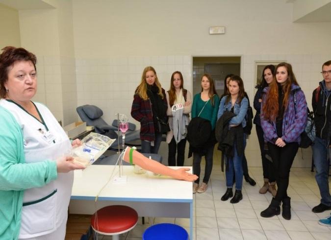 Exkurze studentů v Uherskohradišťské nemocnici -