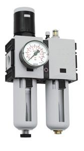 Úpravné jednotky Futura úpravné jednotky 2dílné sestava regulátoru tlaku s filtrem a olejovače v jednom zařízení určeno pro stlačený vzduch a pro neutrální plyny provedení dle ATEX II 2G2D maximální