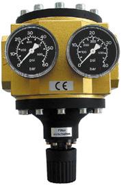 Regulátory tlaku - typ 417 se vstupním tlakem 40 bar regulátory pro snížení tlaku stlačeného vzduchu a jiných netečných a netoxických plynů s extrémním průtokem maximální vstupní tlak 40 bar, různé