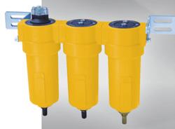 Filtry pro dýchatelný vzduch B-AIR s pracovním tlakem 1 bar filtrační systém v podobě třístupňové efektivní filtrace zajišťující špičkovou úroveň úpravy vzduchu pro použití v dýchacích přístrojích