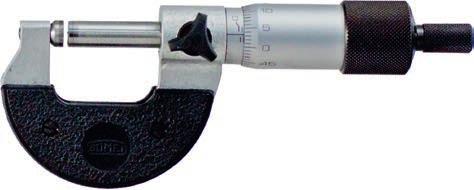 Mikrometry Micrometers Stoupání mikrošroubu 0,5 Dělení 0,01. Přesnost dle DIN 863 T1. Průměr dotykových ploch 8. Dotykové plochy jsou osazeny plátky z tvrdokovu.