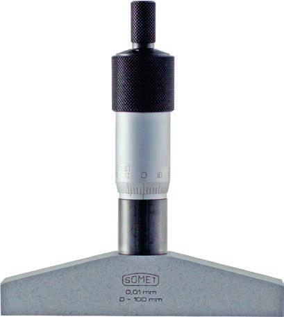 Měřicí rozsah: 3-45 Dělení: 0,01 Přesnost: DIN 863 Stoupání: 0,5 Chrome finished scale, Locking lever Easy set-up of measuring force Fine adjustment with with integrated differencial Micrometer is