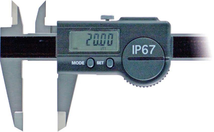 1 Posuvná měřítka Vernier Calipers POSUVNÉ MĚŘÍTKO DIGITÁNÍ IP67 0-200 MM DIGITAL CALIPER IP67 0-200 MM 251238/DIN 862 Kalená nerezová ocel, Lapované měřící plochy, Plochý (šířka - 3,5) nebo kulatý