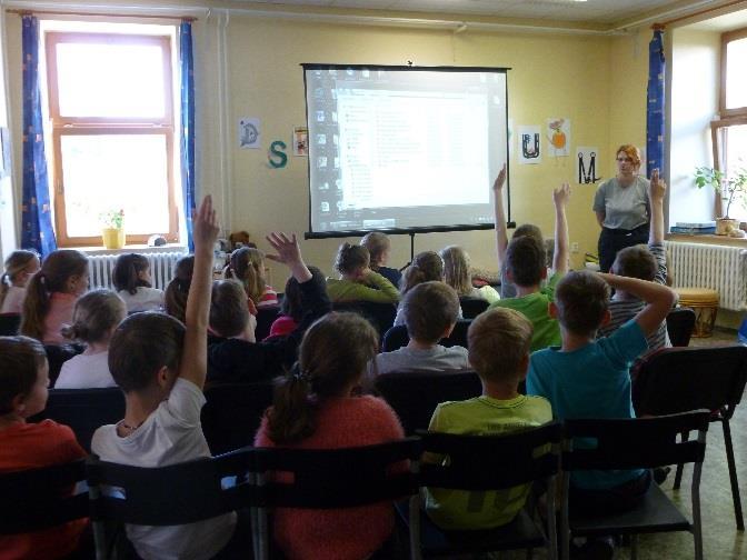 Z několika svých knih dětem předčítala a nechyběla ani závěrečná diskuse. 6.1.