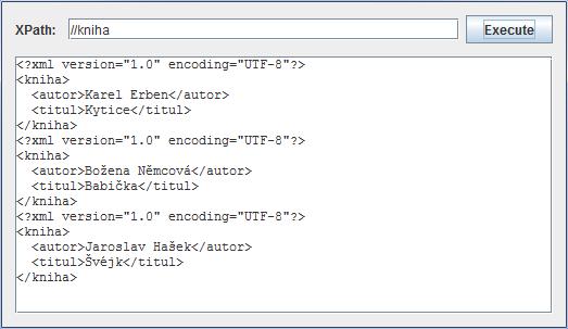 Při využití xdb je vyřešeno vytváření a správa kolekcí, připojování do databáze, vkládání dat a provádění XPath dotazů nad kolekcí.