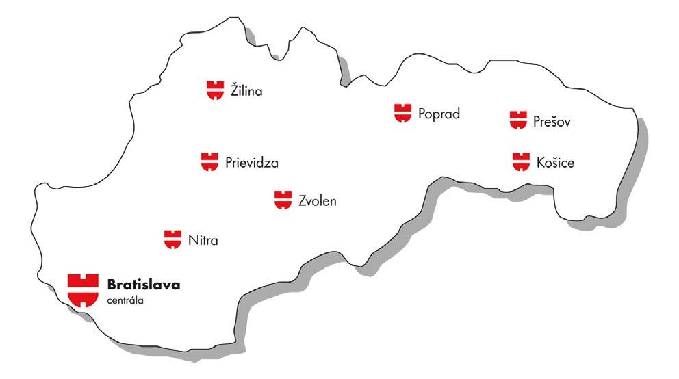 Miesto Adresa Kontakt Bratislava (centrálny sklad) Pribylinská 2 T 02 / 4920 1276 832 55 Bratislava M 0904 745 652 Košice Osloboditeľov 4 T+F 055 / 623 4983 040 17 Košice - Barca M 0904 745 701 Nitra