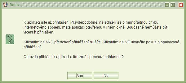 Při prvním přihlášení se zobrazí dialog k akceptaci bezpečnostního certifikátu pro automatické načítání změn aplikace OKslužby senior: Přijetí potvrďte kliknutím na tlačítko Always (Vždy).