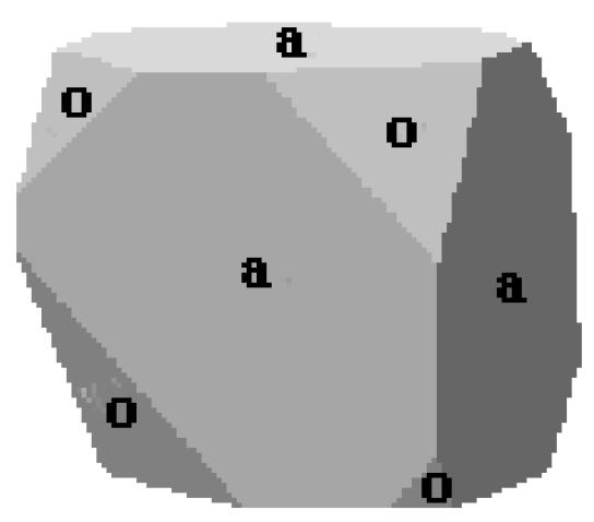 složený krystal obecná forma {} představuje průnik více forem