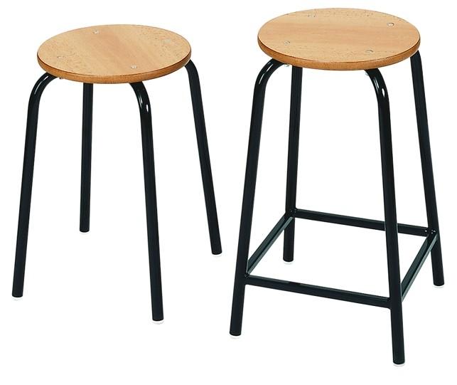 (jednomiestny) stol kovová tabureta WW 158 SE v 2 výškach: 460 mm a 540 mm Stohovateľná školská stolička