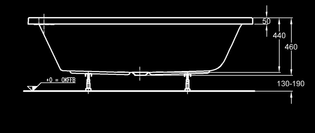 Vane Flow Vaňa Flow pravá 180 x 80 cm s odtokovou a prepadovou súpravou I 651900