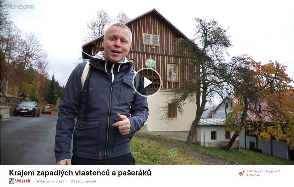 - Cestovní ruch Stream.cz Pořad Výleťák - 41,7 tis.