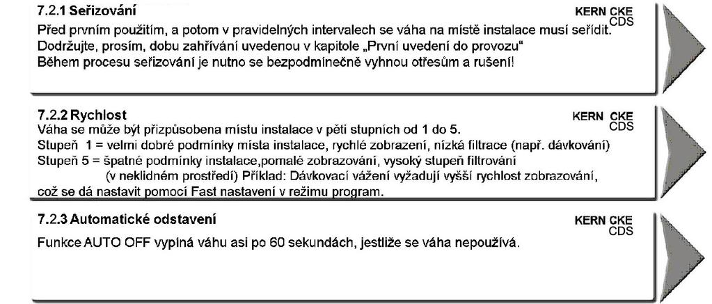 7.2 Obsluha