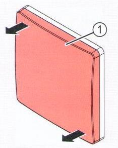 zatlačte horní díl vnitřního krytu (1) na distanční sloupky (2). vnitřní kryt Flair je zavřený.