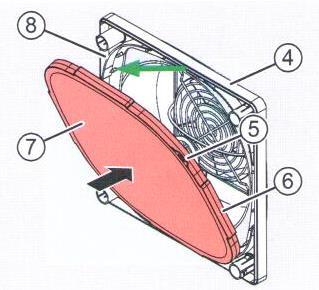 prachový filtr je vyměněný Vnitřní kryt Flair sejměte prachový filtr (3) pomocí poutka (1) ze spodního dílu vnitřního krytu (2).