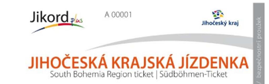 Obrázek 33 - Vzor jízdenky JIKORD Plus Mezi jednorázové jízdenky také patří sms jízdenky. Je možné zakoupit jízdenku na 60 minut a 24 hodin. Jednorázová jízdenka je také Hromadná jízdenka.