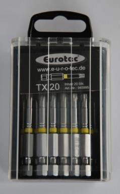 Bit-Set 25 mm; TX 30 á 10 ks červený 10 14,1 141 945856 Bit-Set 25 mm; TX 40 á 10 ks zelený 10 14,1 141