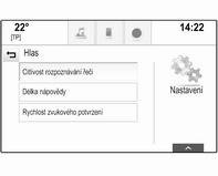 80 Rozpoznávání řeči Chcete-li ovládat informační systém pomocí hlasových příkazů, musíte v tomto případě zvolit pro displej jiný jazyk.