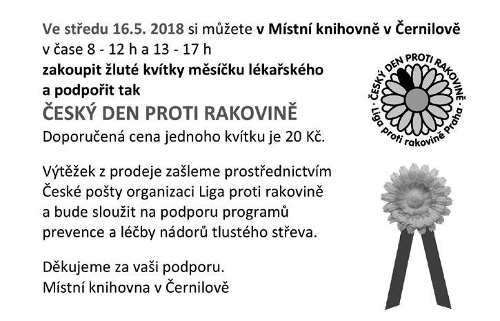 10 Zprávy z radnic KNIHOVNA ČERNILOV Jaro nejen mezi knihami Milí čtenáři Zpravodaje, přejeme vám moc krásné jarní dny (jako že letos opravdu jsou!