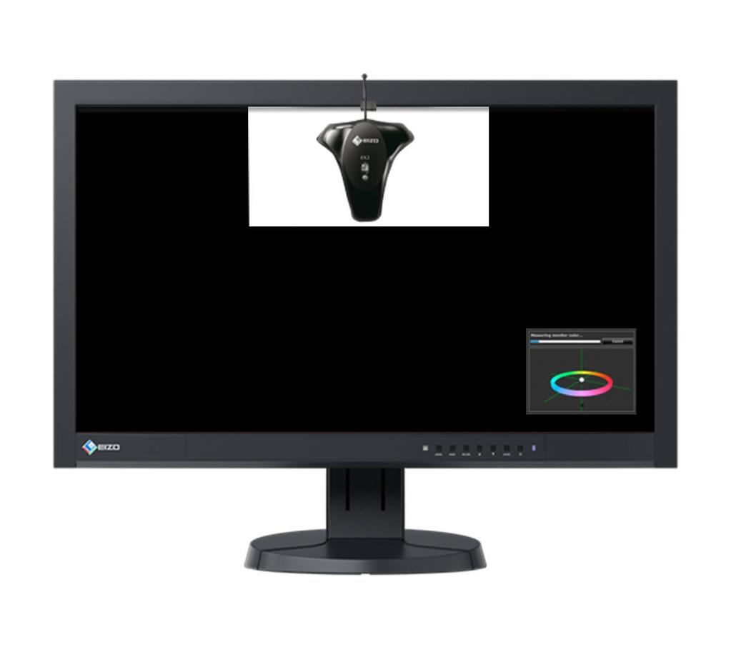 Dlouhodobě stabilní barvy díky autokorekci Monitor provádí samostatně korekci barev pomocí integrovaného snímače. Snímač se nalézá v rámečku monitoru a vysouvá se pouze při měření.