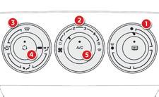 Komfort Topení/větrání Manuální klimatizace 3. Nastavení rozdělení proudu vzduchu Čelní sklo a boční okna. Čelní sklo, boční okna a nohy cestujících.