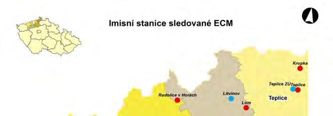 3. Přehled služeb 3.1. Monitoring kvality ovzduší a průtoků vody Mezi hlavní činnosti ECM patří sledování aktuální imisní situace.