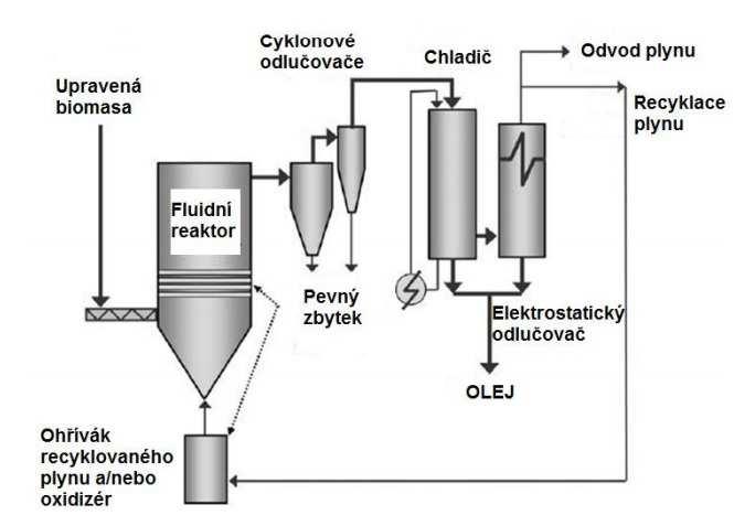 6.4 Druhy pyrolýzních postupů Pyrolýza se stacionární fluidní vrstvou (Bubbling Fluid Bed - BFB) Jedná se o provozem velmi dobře osvědčenou technologii s jednoduchou konstrukcí a provozem.