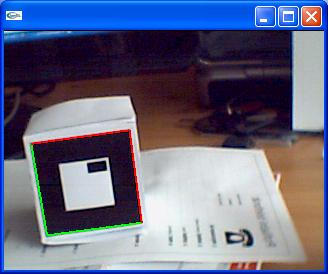Obrázek 6.3: Utilita mk patt utility ARToolKitu calib dist, která využívá pro vypočet parametrů kamery snímaní kalibračního vzoru.