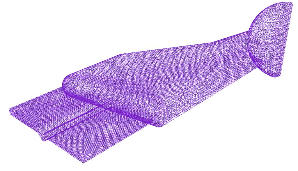 Obr. 3. 3D mřížka simulované dutiny Teprve ve chvíli, kdy je konstruktér spokojen s nadefinovanou mřížkou je možné přistoupit k vlastní simulaci toku taveniny v dutině vytlačovací hlavy.