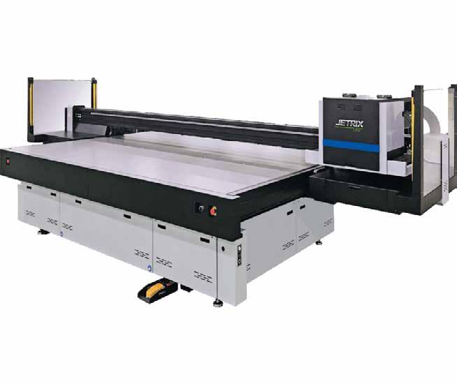 Max Print Speed 197 m 2 /h 3200mm x 2030mm 100mm 7 Color Lm Lc up to 1 LXi8 LED LAMP (20,000hrs) LED UV Flatbed Tiskárna JETRIX LXi8 LED UV nabízí 3.