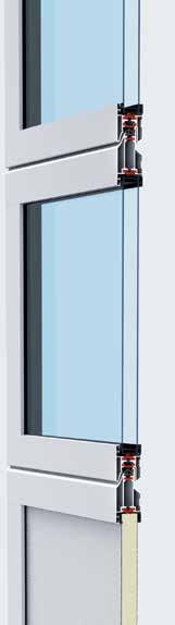 ALR F42 Thermo Díky profilům prosklení s přerušeným tepelným mostem a plastovému prosklení DURATEC poskytují vrata vynikající průhled a dobrou tepelnou izolaci.