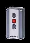 Příslušenství Tlačítkový spínač Tlačítkový spínač DTH R pro samostatné ovládání obou směrů pohybu, samostatné tlačítko Stop, třída ochrany: IP 65, rozměry: 90 160 55 mm (š v h) Pro řídicí jednotky: