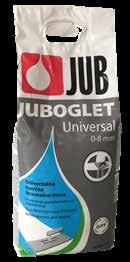 JUBOGLET Universal opět v balení 5 kg Oblíbený vnitřní sádrový stěrkový tmel na zdivo je znovu k dispozici v praktickém 5 kg balení.