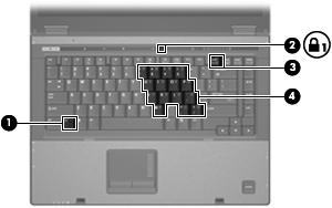 4 Používání klávesnice Počítač je vybaven integrovanou číselnou klávesnicí, podporuje však i připojení externí klávesnice s číselnými klávesami.