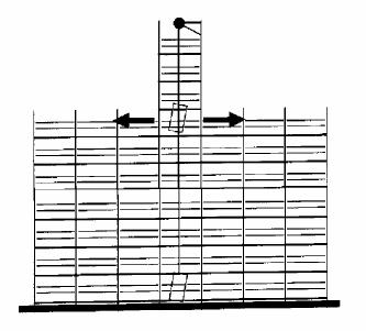 5.8.6 Montáž s pomocí montážních věží Montáž lešení lze urychlit, pokud použijeme metodu se stavěním věží, které se použijí k osazení kladky nebo vrátku.