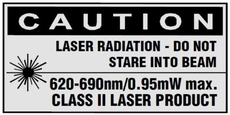 1.4 Informace o laseru na výrobku Informace o laseru Strana 85 Informace o laseru Třída laseru 2, podle IEC 60825-1 / EN 60825-1:2007 a splňuje CFR 21 1040 (Laser Notice 50). Třída laseru 2. Nedívejte se do paprsku.