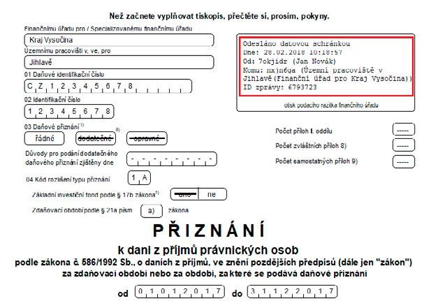 Stejně jako v agendě Odeslané datové zprávy máte možnost dodatečně načíst doručenku ve formátu ZFO do programu TAX i přes záložku El. podání.