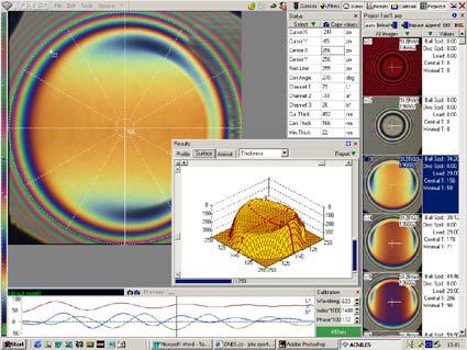 Obr. 14 Software pro stanovení tloušťky mazacích filmů kolorimetrickou interferometrií nice těchto závislostí zvyšuje.