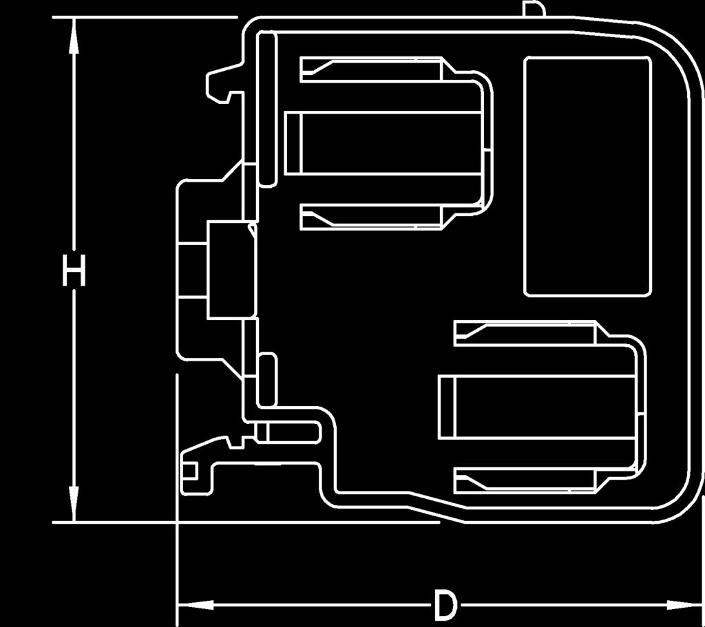 Montáž je možná na lištu DIN anebo na panel pomocí šroubů. Elektrovodná část je vyrobena z mosazi, spojovací části jsou ocelové a galvanicky pozinkované.