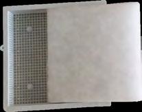 0-00 Ventilátory s filtrem - typ GSV Plast ABS, barva šedá RAL 7035 Stupeň krytí IP54 Bezšroubové upevnění do panelu