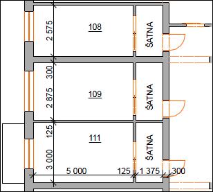 oken pro splnění minimálních požadavků na úroveň denního osvětlení v obytné místnosti podle ČSN 73 0580-2 [55]. Jak je při porovnání rozměrů místností (příloha A) a rozměrů oken v tabulce č.