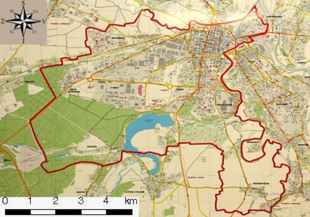 Obr. 1: Plán městského obvodu 3 (zdroj: https://umo3.plzen.eu/) 2.2. Geomorfologie Z celkového pohledu patří město Plzeň do Hercynského systému. Ten je dál členěn na subsystém Česká vysočina.