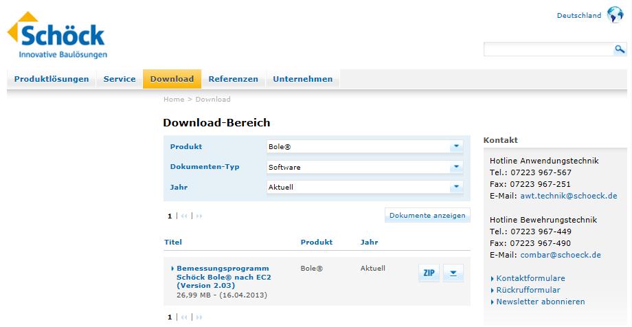 11 Návrh a posouzení propíchnutí v integrovaném softwaru Halfen a Schoeck V programu RTec kompakt RTool od verze 13.