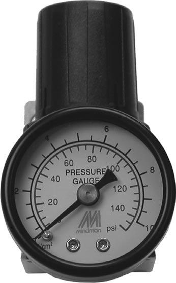 REDUKČNÍ VENTILY Redukční ventil řady MAR200 Velikost závitu G1/4 Vstupní tlak [MPa] 0,05 až 0,99 Výstupní tlak [MPa] 0,05 až 0,85 Zkušební tlak [MPa] 1,5 Pracovní teplota [ o C] -5 až +60 Hmotnost