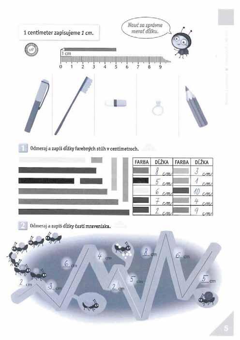 5. strana: Témy, pojmy, procesy: opakovanie: bod,, rysovanie,, meranie, pojmy orientácie: hore dolu, vpravo ; nové pomocné: pojmy polohy, farby predmetov Práca s CD: Geometria/Ukážky z geometrie