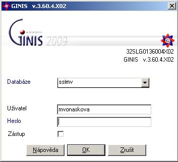 3. Základní činnosti 3.1 Přihlášení do modulu Univerzální spisový uzel (USU) Instalace systému GINIS vytváří automaticky programové uskupení Spisová sluţba pro Windows a ikony příslušných modulů.