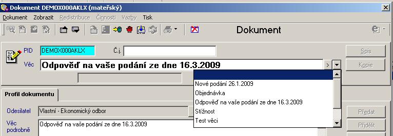 Výběrem moţnosti Revize, zobrazíte jednotlivé verze el. obrazu přílohy dokumentu, které byly k dokumentu připojeny, nebo ve kterých byla provedena oprava.