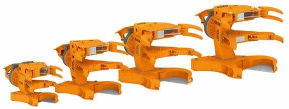 C úchopné zařízení Sbӗrač střihací mechanismus Ovládání Multigrip + autospeed Válcový otočný mechanismus 2 x 45 Volitelnӗ: hydraulické naklápění nebo nekonečná otoč se sbӗračem nebo bez KLÍČOVÉ