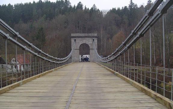 132m most přes Vltavu v Podolsku (Schnirch