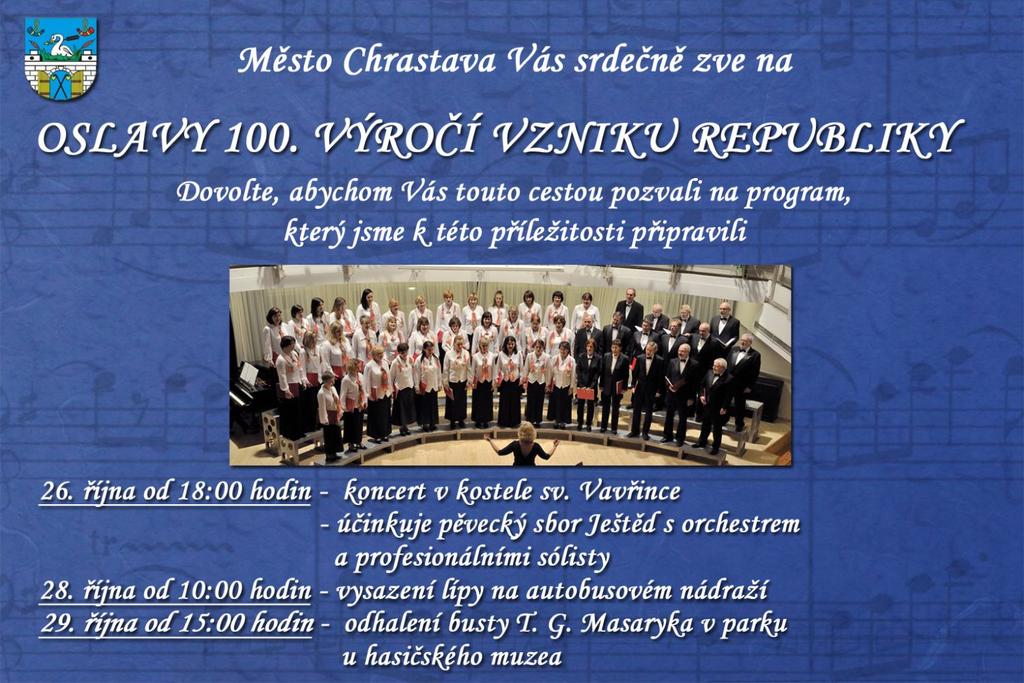 6 A věřím, že se těchto oslav co nejvíce z Vás osobně zúčastní. Oslava vzniku Československé republiky si to zaslouží. Oslavy 100.